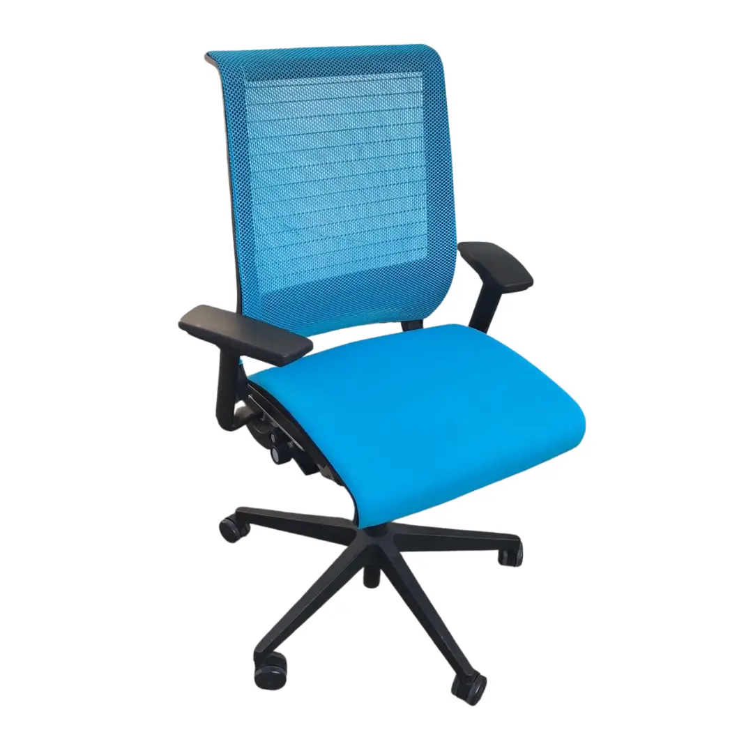 fauteuil ergonomique bleu