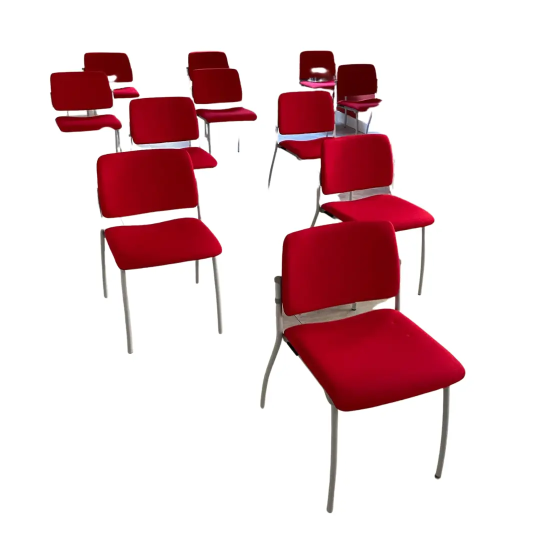 Chaises Polyvalentes réunions réception rouge