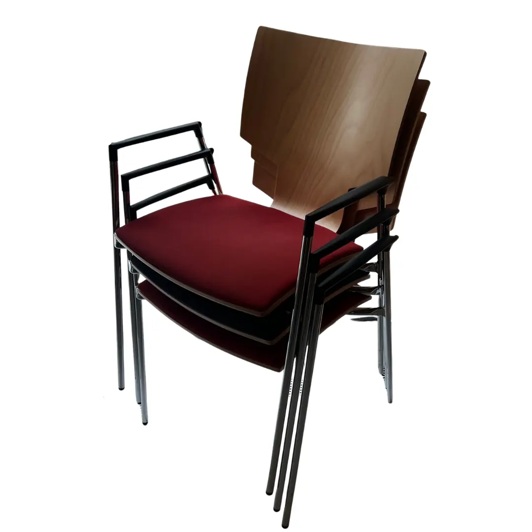 Chaises Polyvalentes réunions réception prune