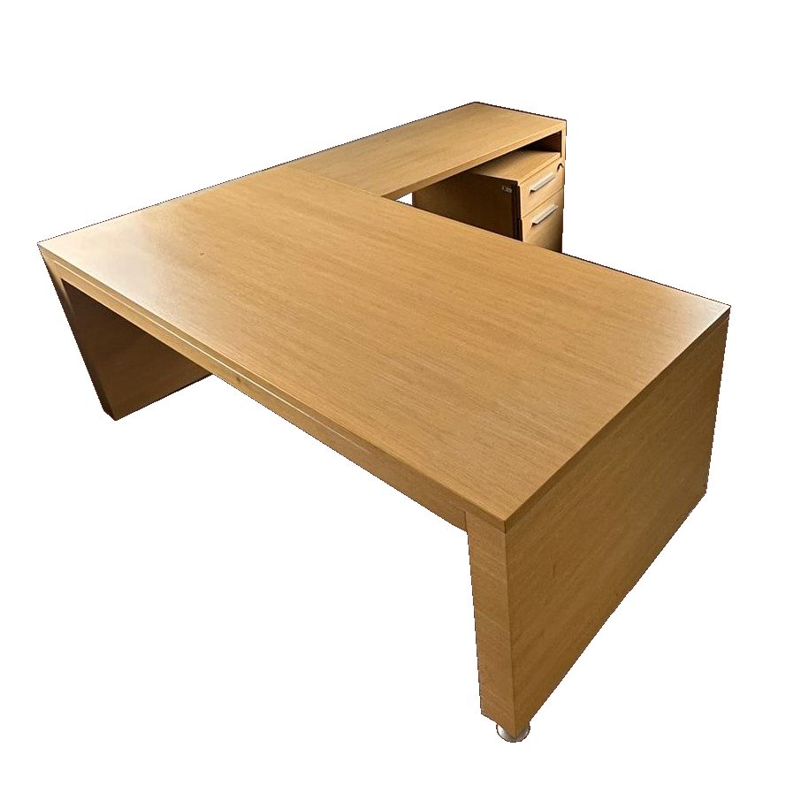 bureau d'angle effet bois