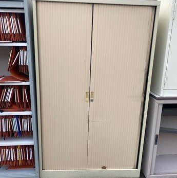 Armoire métallique  haute gris beige 2