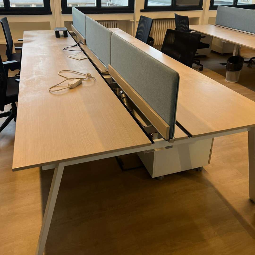 bureau bench séparateur arrondi