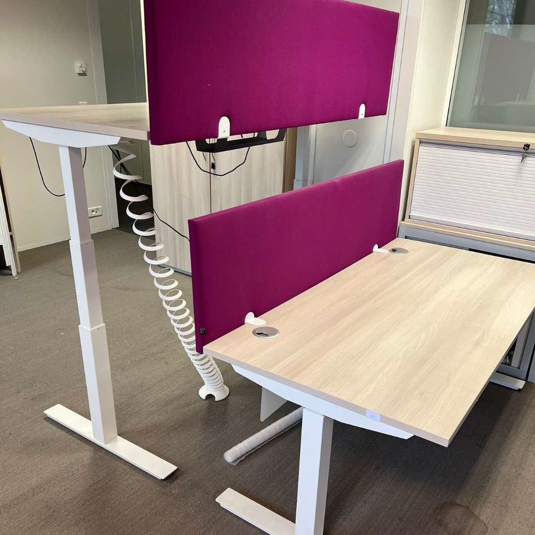 bureau Bench élévateur et séparateur violet