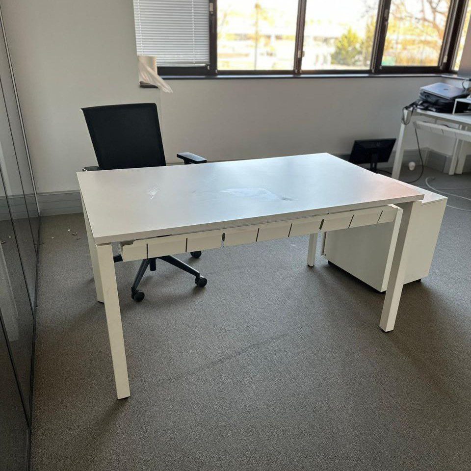 bureau droit blanc
