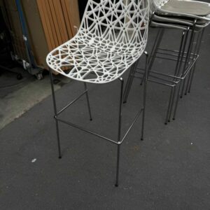 Tabouret Haut Design Crassevig Blanc Made in Italy