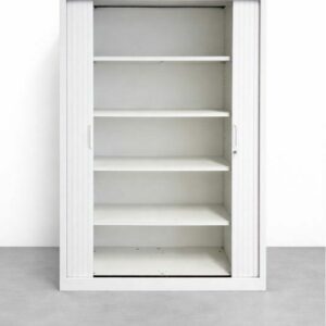 Armoire Métallique Blanche Haute 198 cm – Rangement Bureau Professionnel à Prix Déstockage