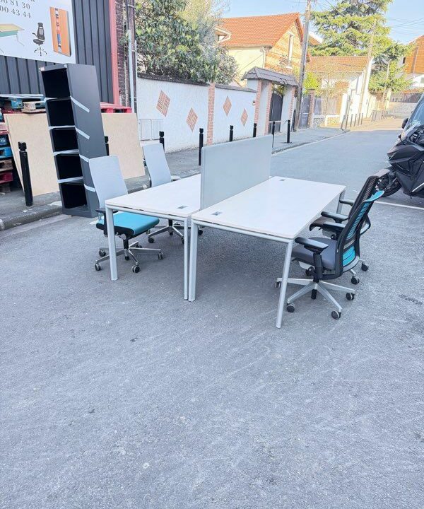 Bench bureau compact 4 postes 200x160 cm – Image 4