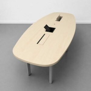 Alternative view of Table de réunion Haworth 240 x 120 cm avec trappes de connexion – 8 à 10 personnes