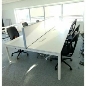 Alternative view of Bench 6 postes – Bureau open space moderne + séparateurs phoniques