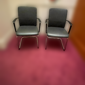 Chaise de réunion en cuir