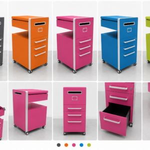 Caisson BenchBox BISLEY avec serrure – Rangement bureau design – 93 x 43 x 57 cm