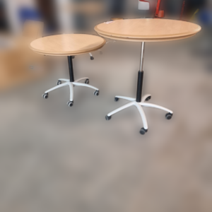 Table ronde réglable en hauteur