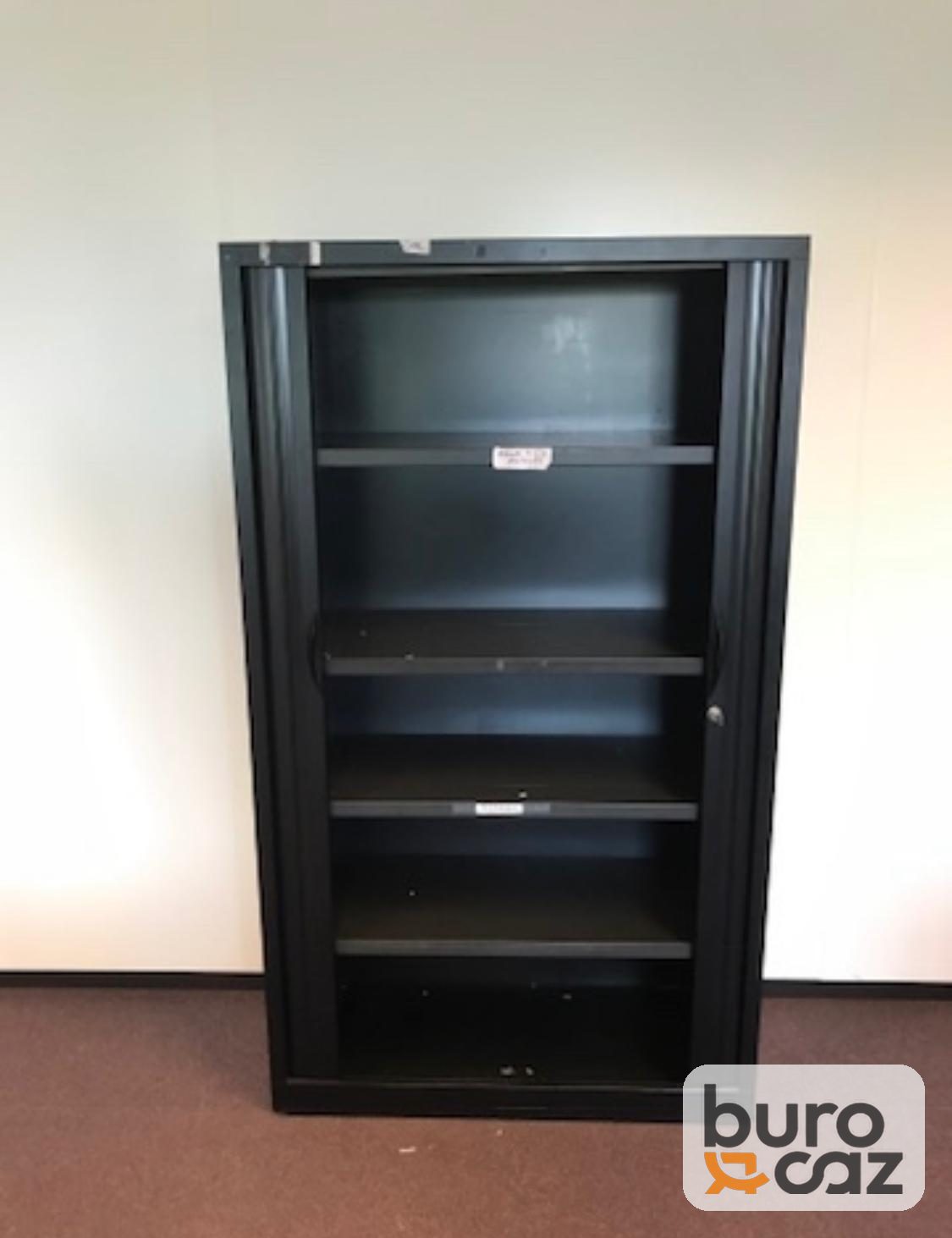 Armoire haute métallique à rideaux noire — photo 2