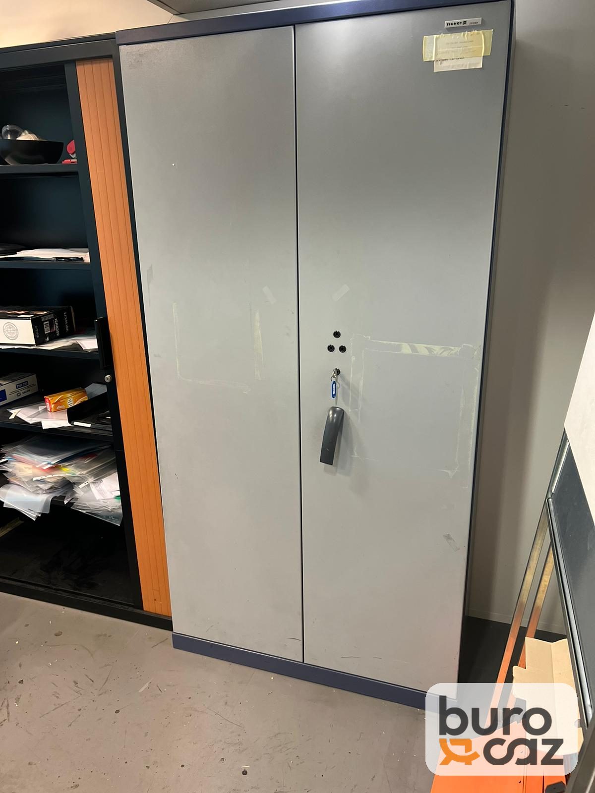Armoire métallique haute 2 portes battantes grise — photo 5