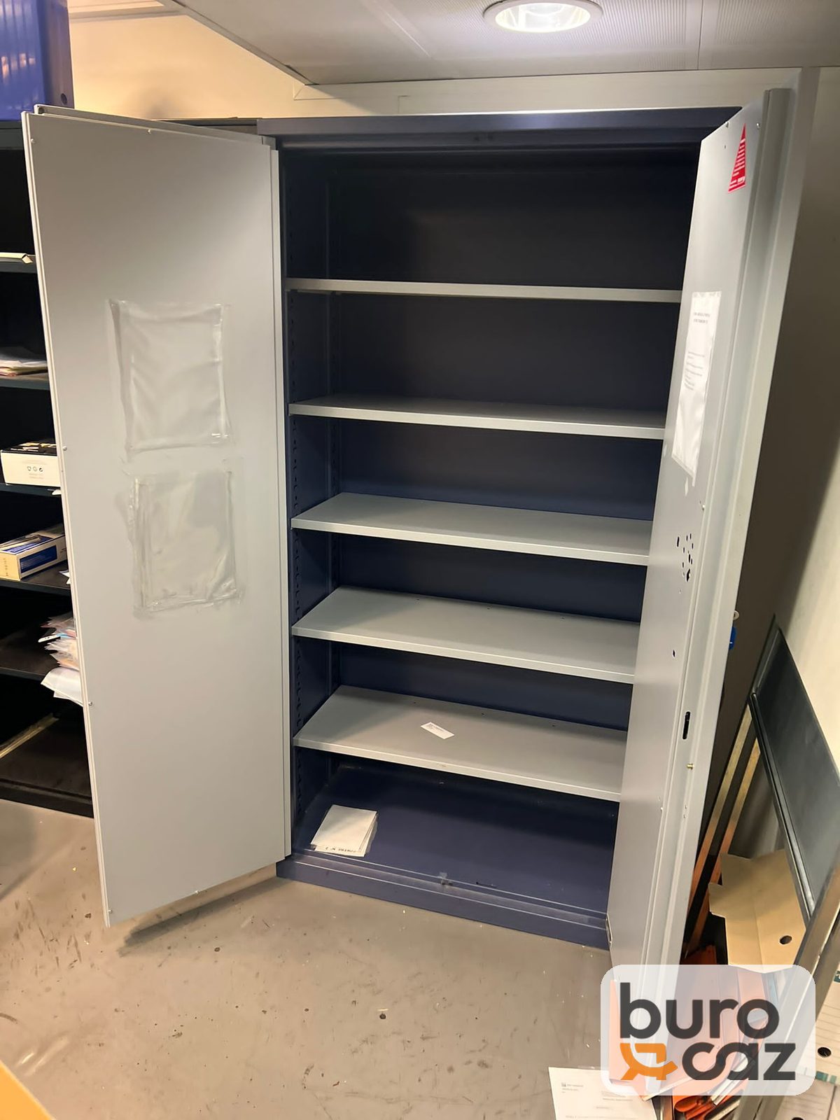 Armoire métallique haute 2 portes battantes grise — photo 4