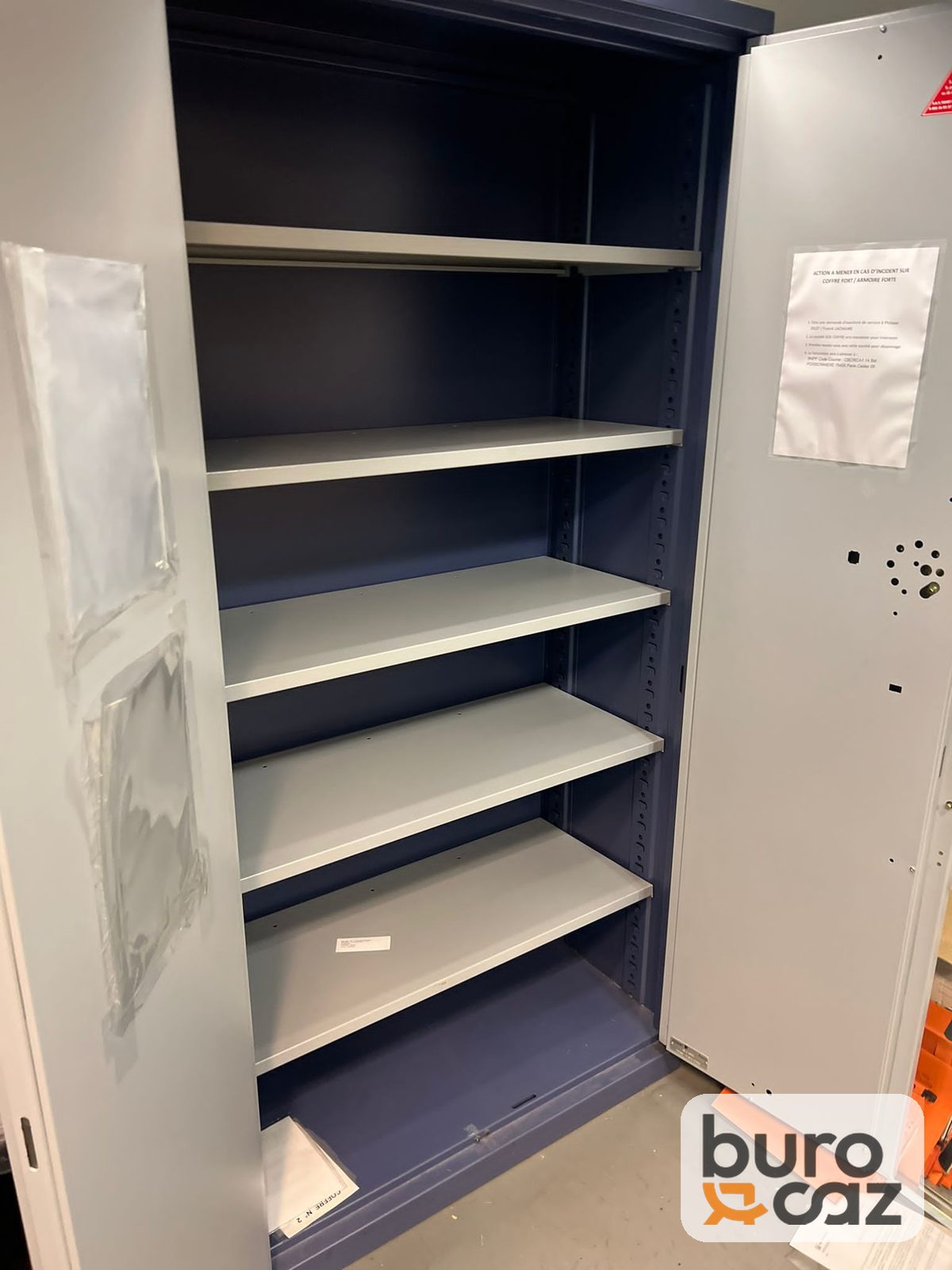 Armoire métallique haute 2 portes battantes grise — photo 6