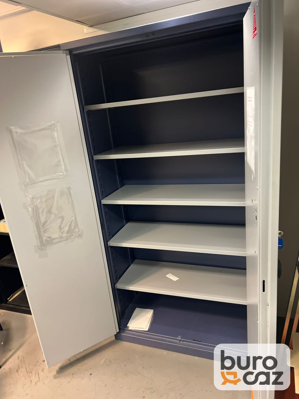 Armoire métallique haute 2 portes battantes grise — photo 7