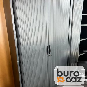 Armoire métallique haute à rideaux grise