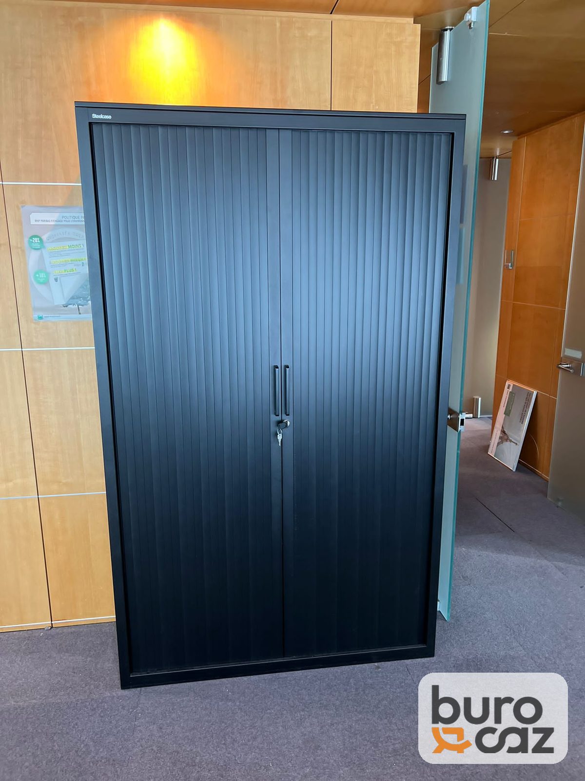 Armoire métallique haute à rideaux noire — photo 2