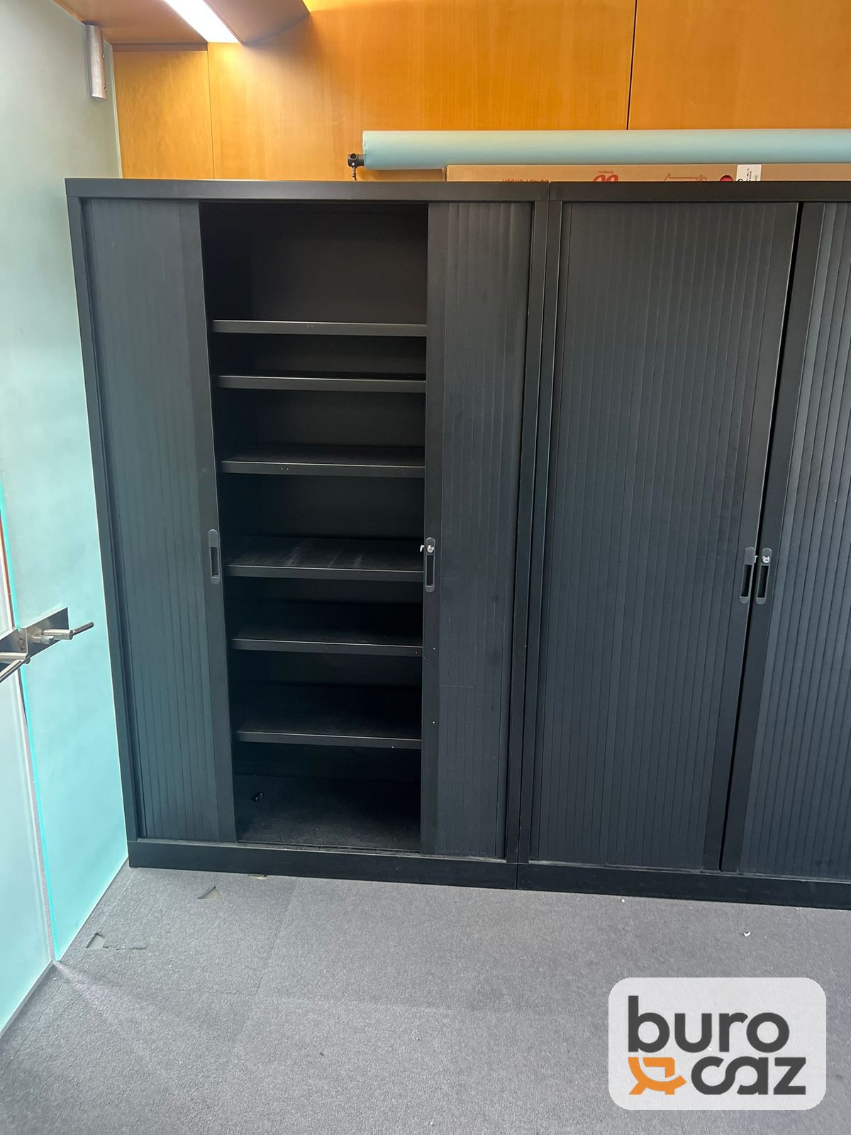 Armoire métallique haute à rideaux noire — photo 5