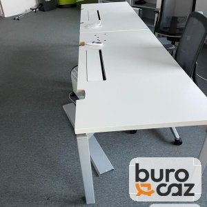 Bureau bench blanc multi-postes