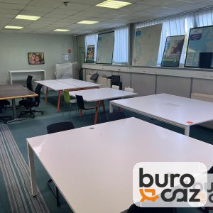 Bureau droit plateau blanc