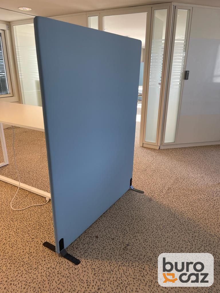 Cloison acoustique sur pieds tissu bleu — photo 2