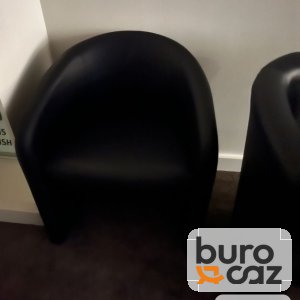 Fauteuil cabriolet simili cuir noir