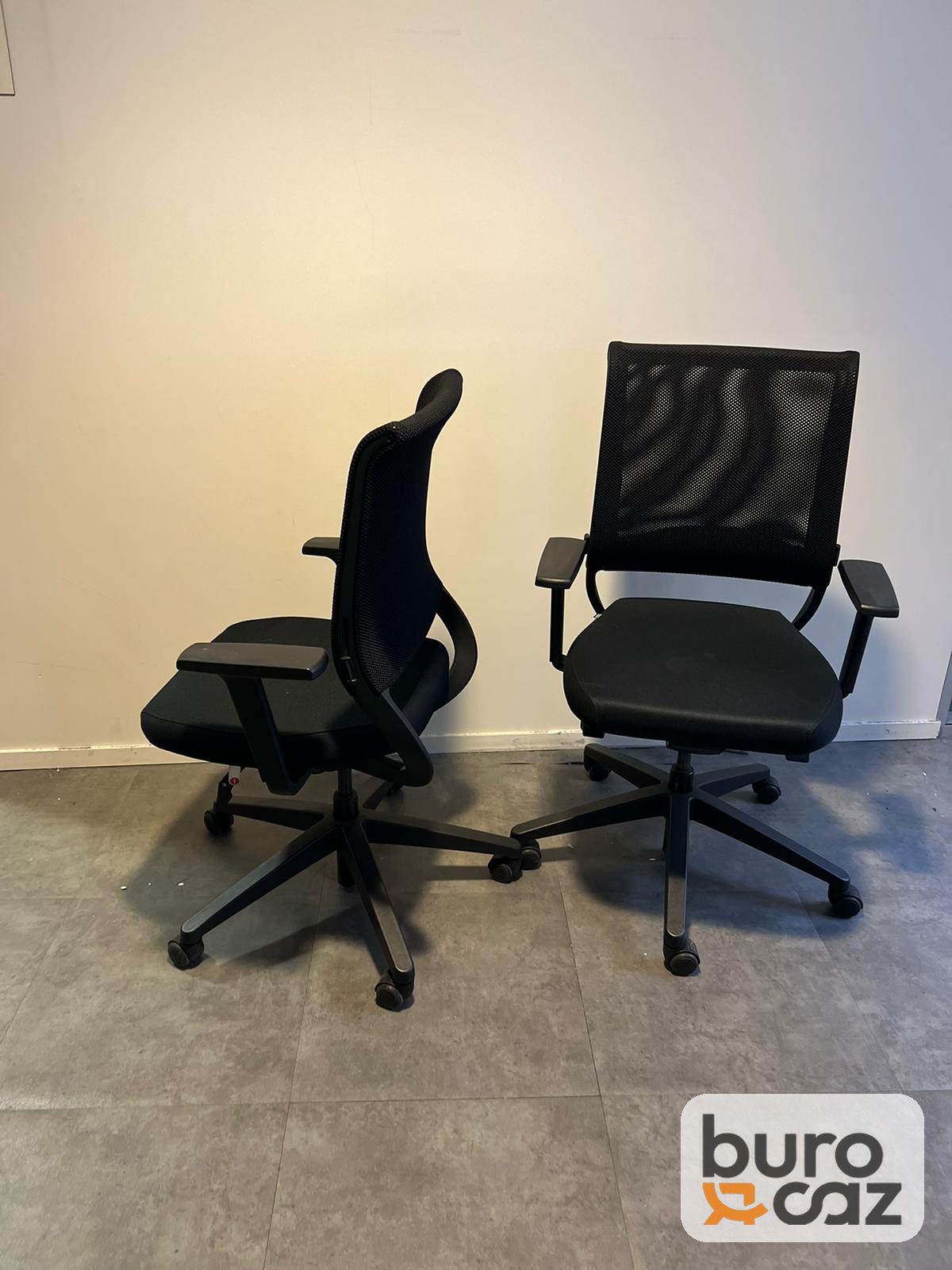 Fauteuil de bureau dossier résille noir — photo 5