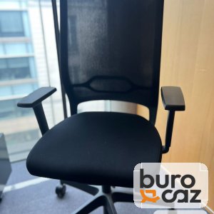 Fauteuil de bureau ergonomique dossier résille noir haut