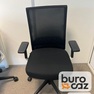 Fauteuil ergonomique Actiu résille noire structure blanche