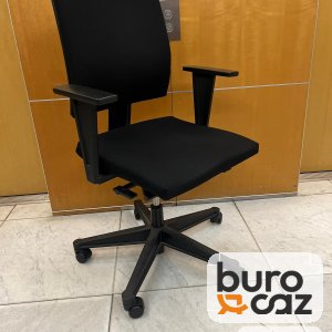 Fauteuil ergonomique dossier haut tissu noir