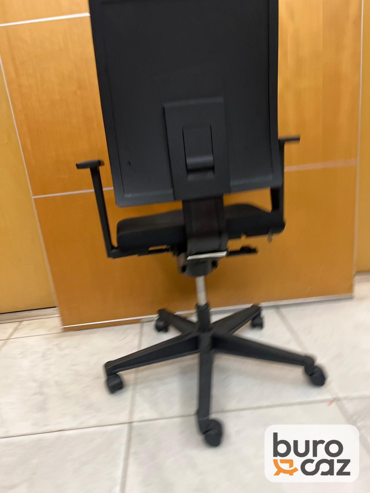 Fauteuil ergonomique dossier haut tissu noir — photo 4