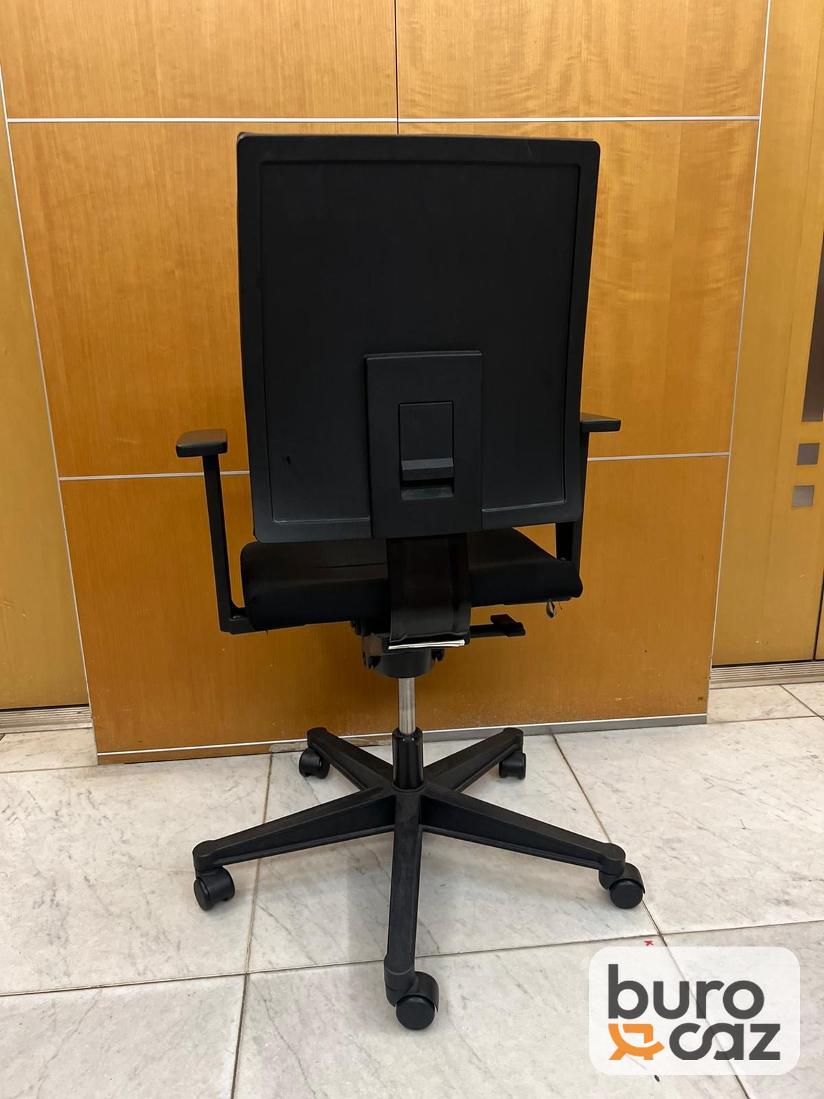 Fauteuil ergonomique dossier haut tissu noir — photo 7