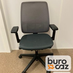Fauteuil ergonomique dossier résille grise assise anthracite