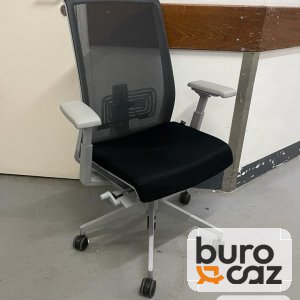 Fauteuil ergonomique résille anthracite structure grise