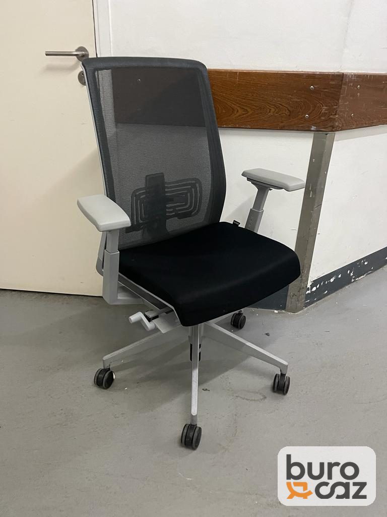 Fauteuil ergonomique résille anthracite structure grise