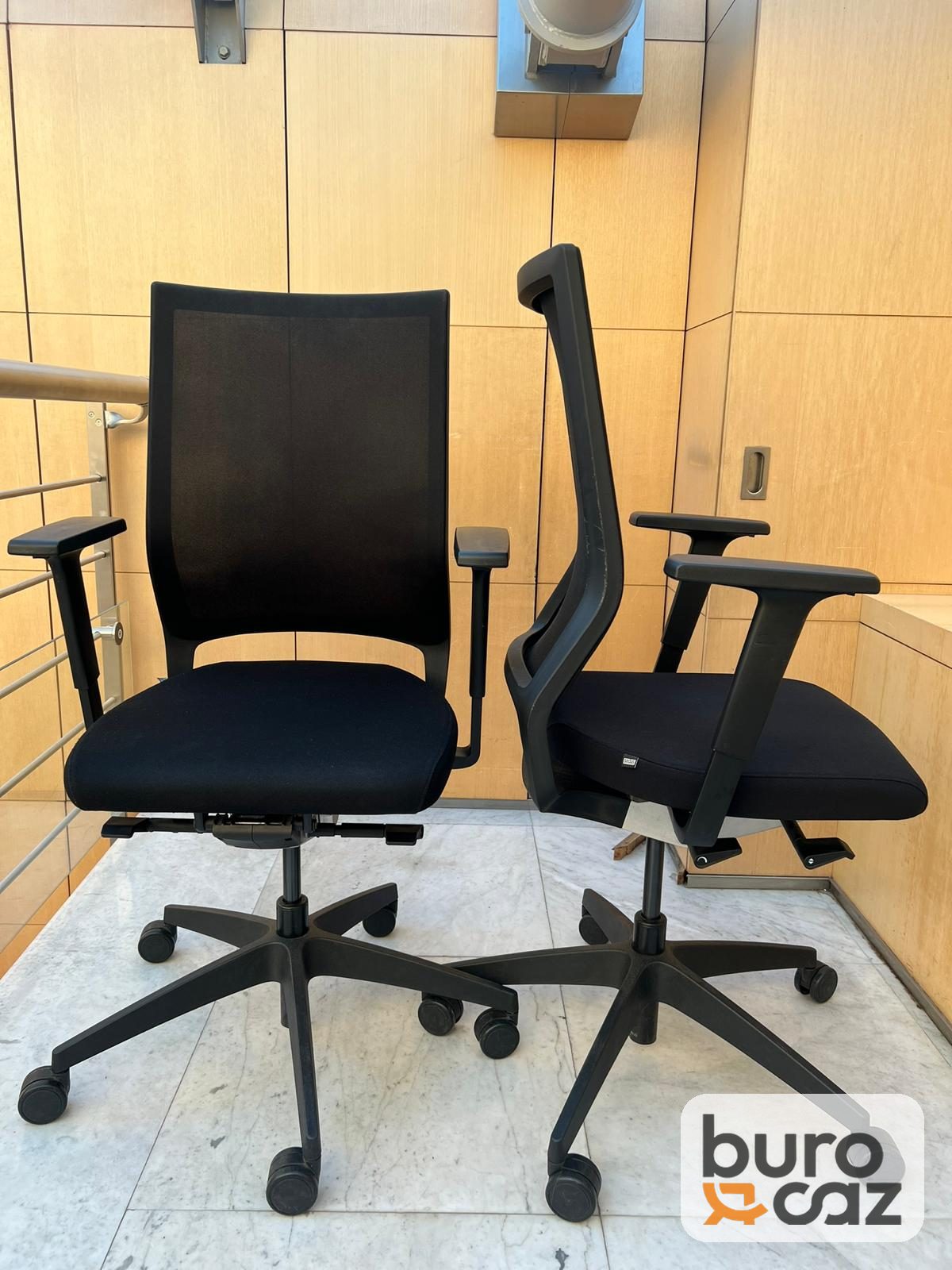 Fauteuil ergonomique résille noire à dossier cadre — photo 5
