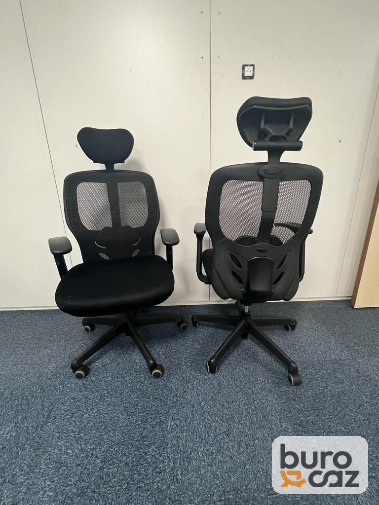 Fauteuil ergonomique résille noire avec têtière — photo 2