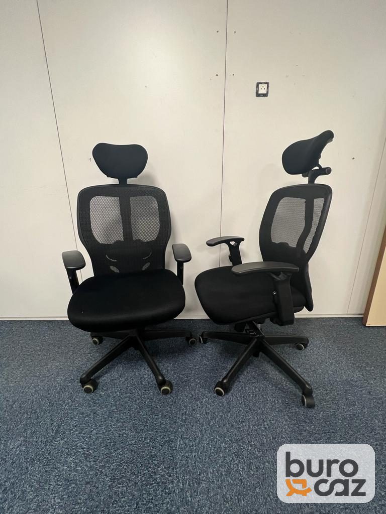 Fauteuil ergonomique résille noire avec têtière — photo 3
