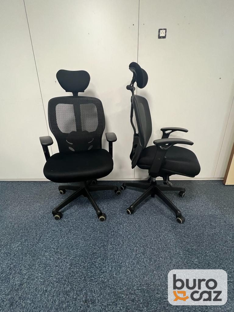 Fauteuil ergonomique résille noire avec têtière — photo 5