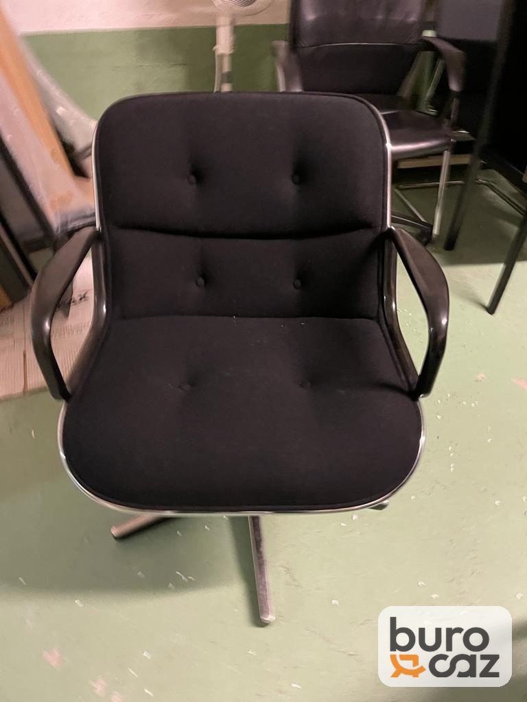 Fauteuil Knoll Pollock tissu noir