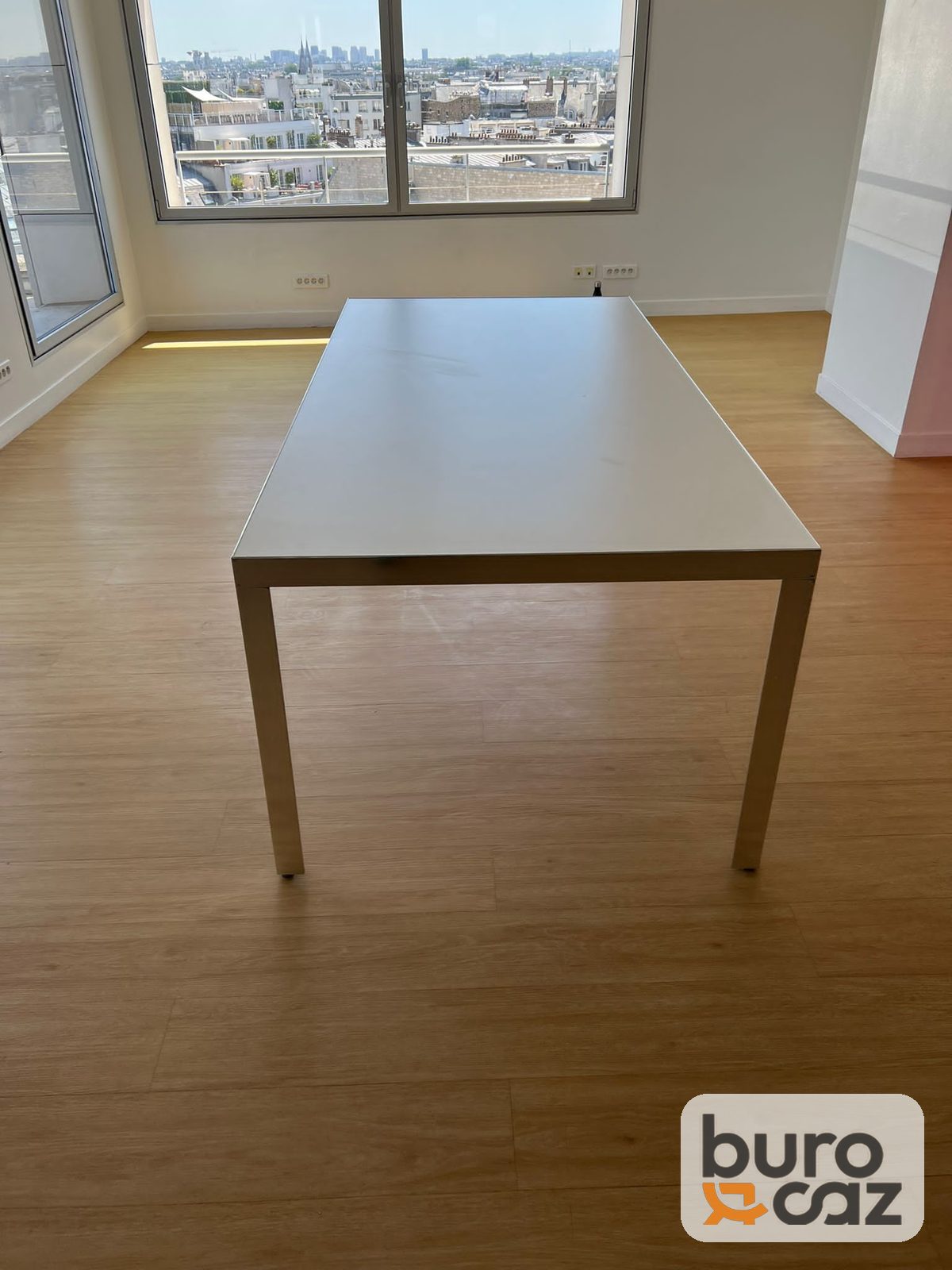 Table de réunion blanche cadre aluminium — photo 4