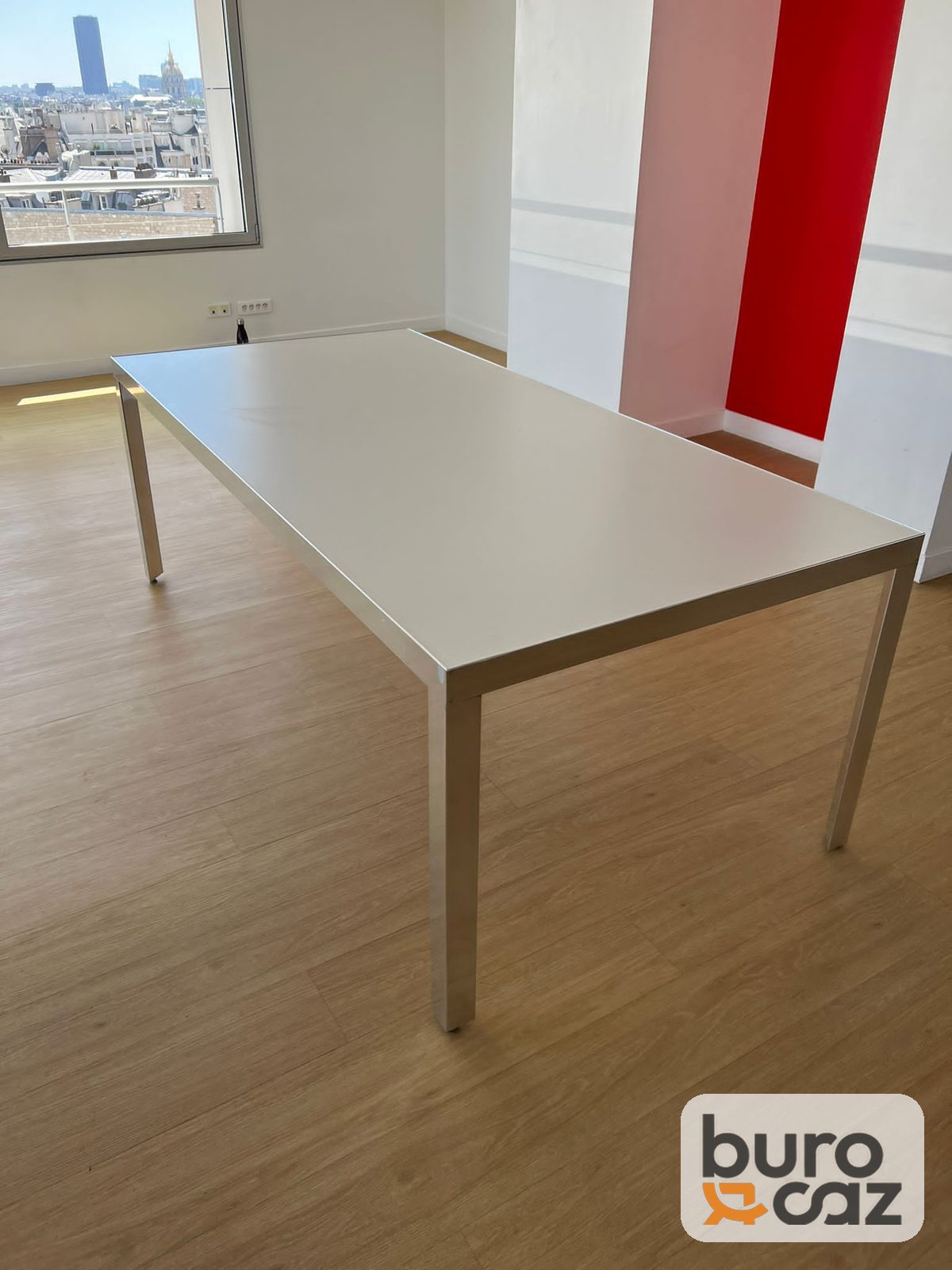 Table de réunion blanche cadre aluminium — photo 6