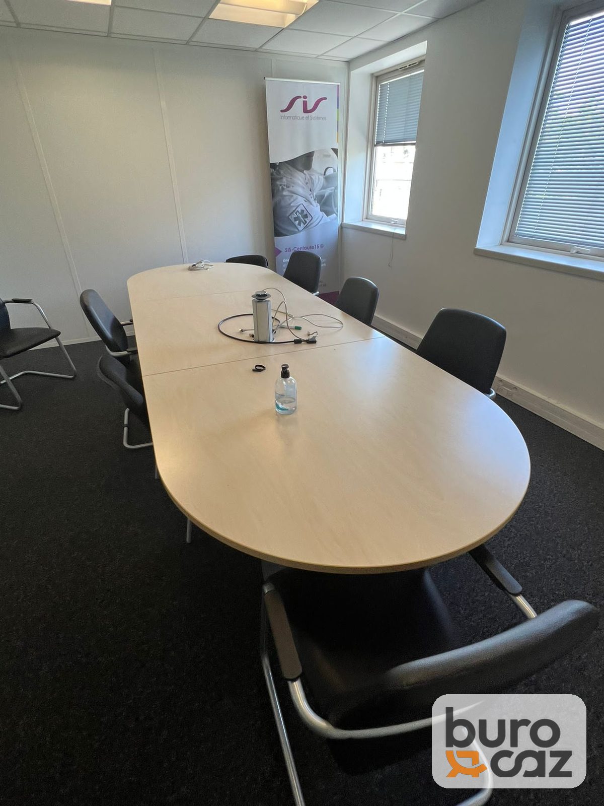 Table de réunion érable extrémités arrondies — photo 2
