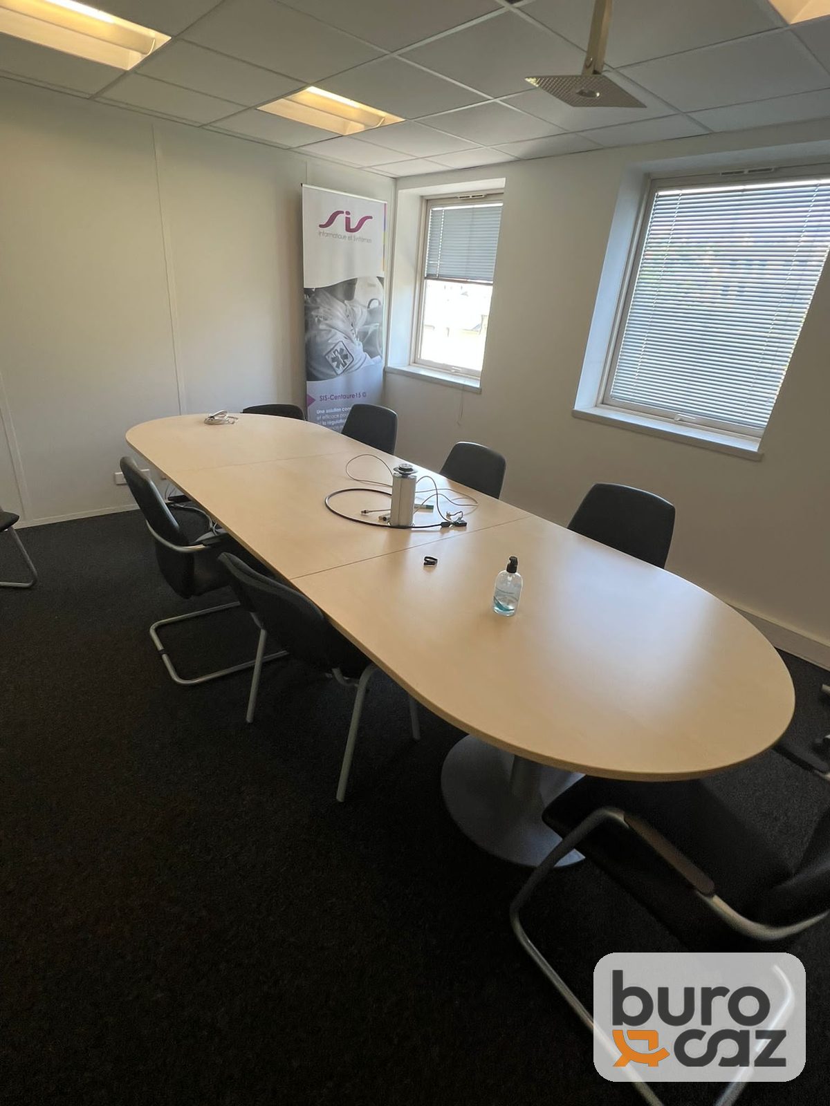 Table de réunion érable extrémités arrondies — photo 4