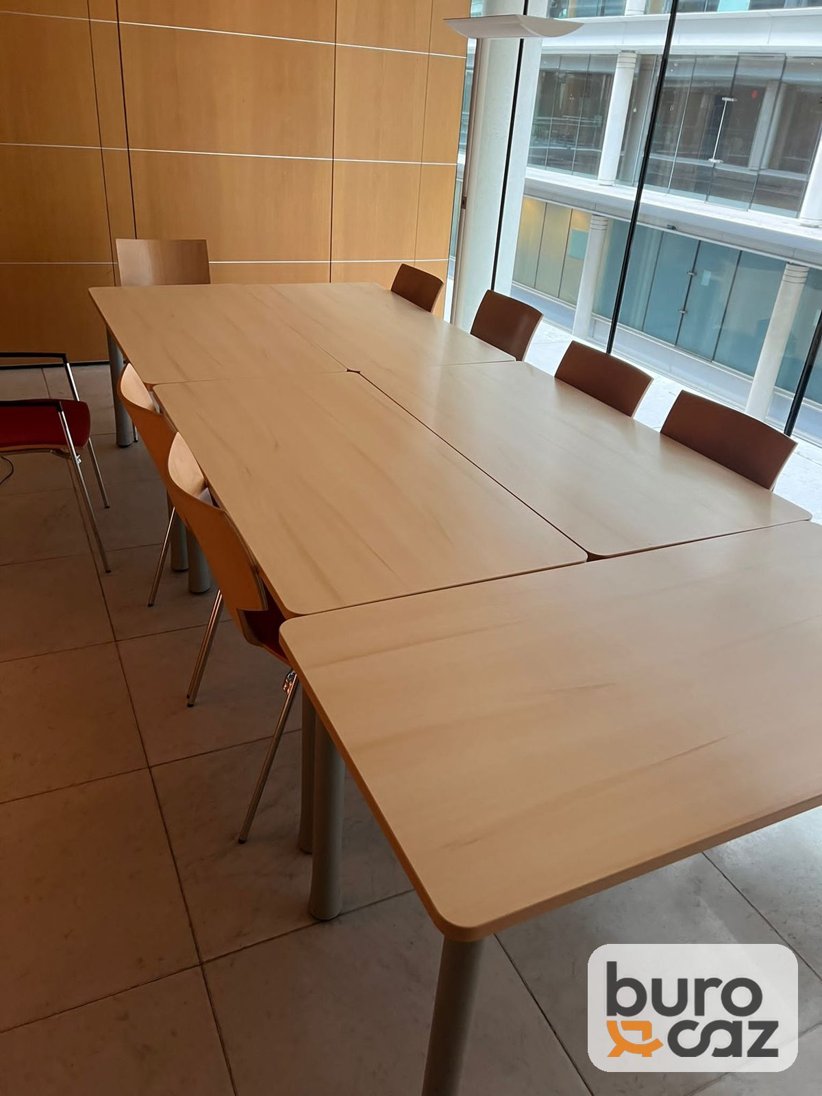 Table de réunion modulable bois piètement métal — photo 3
