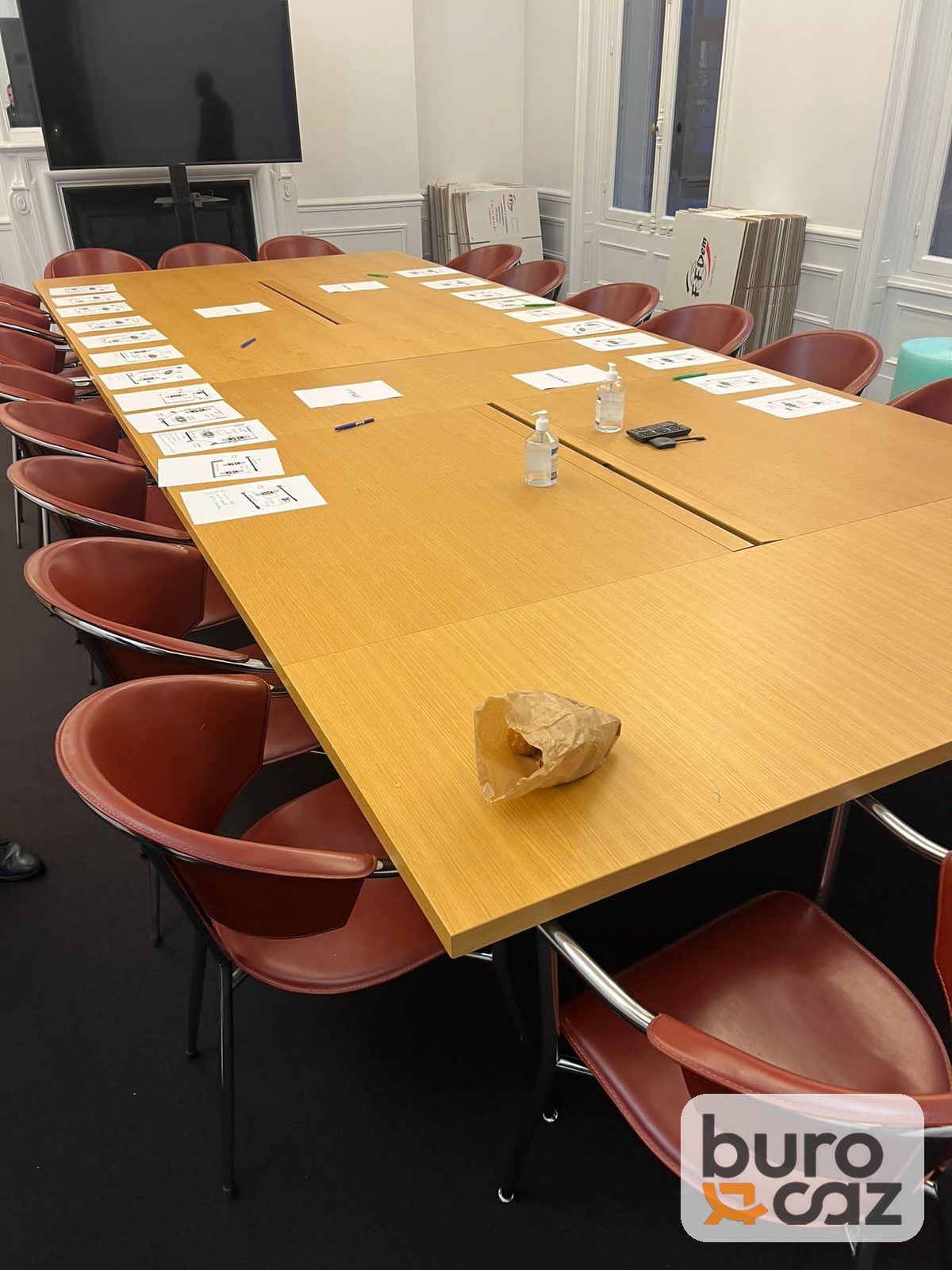 Table de réunion modulable chêne 20 personnes — photo 3