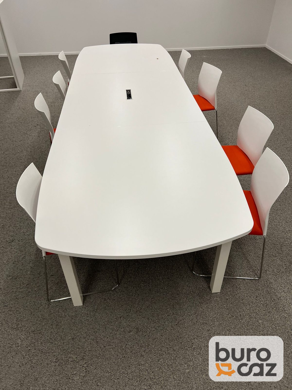 Table de réunion tonneau blanche — photo 5