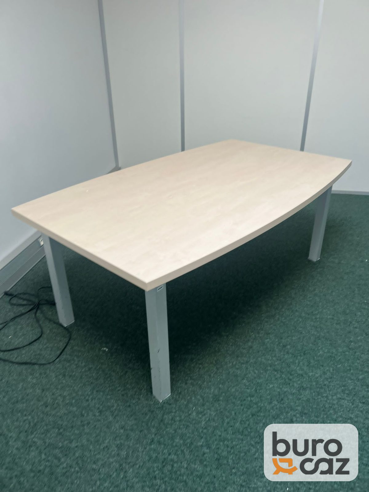 Table de réunion tonneau érable pieds gris — photo 2